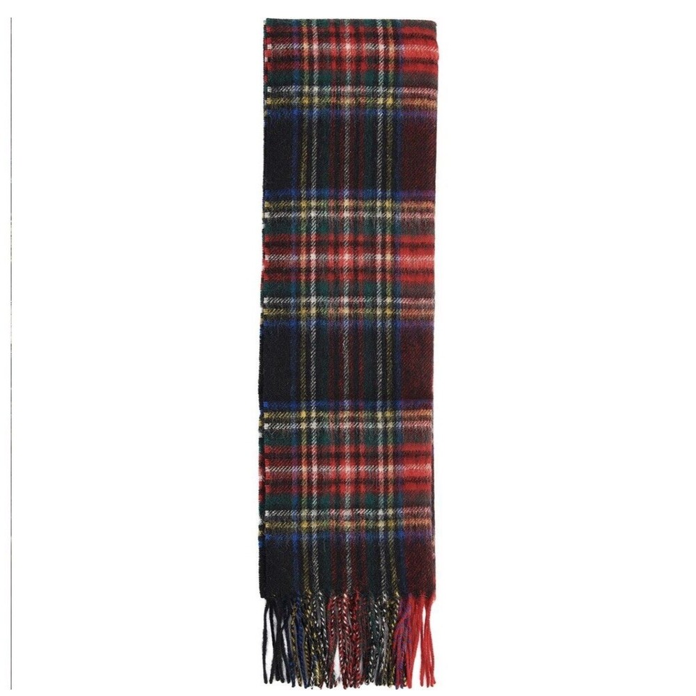 Barbour Check Tartan Scarf Lambswool And Cashmere Men’s 70”x 10”